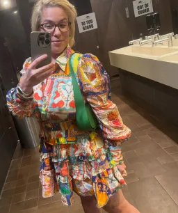 Kate Ford Viatoris Layered Dress Multi Print Size 4/14 AU for rent on The Volte - image 1