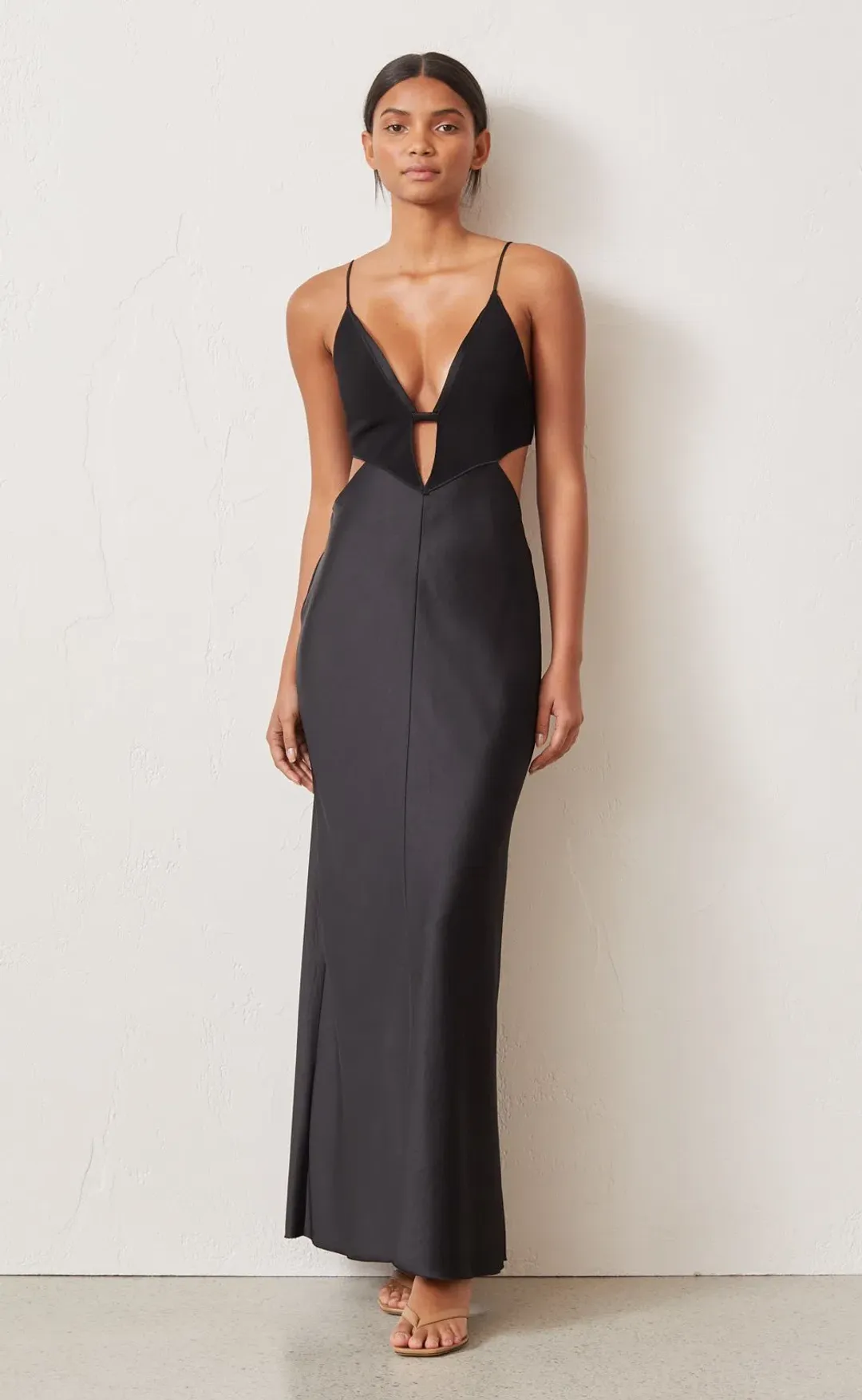 Bec & Bridge Seraphine Plunge Dress Black Size 6 for rent on The Volte - main image