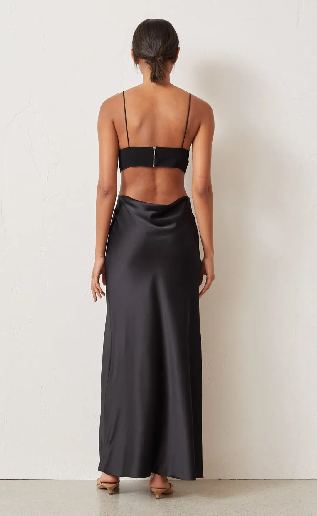 Bec & Bridge Seraphine Plunge Dress Black Size 6 for rent on The Volte - main image