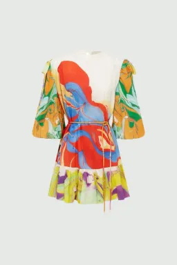 Alemais Luca Mini Dress in Multi Size 8 for rent on The Volte - image 3