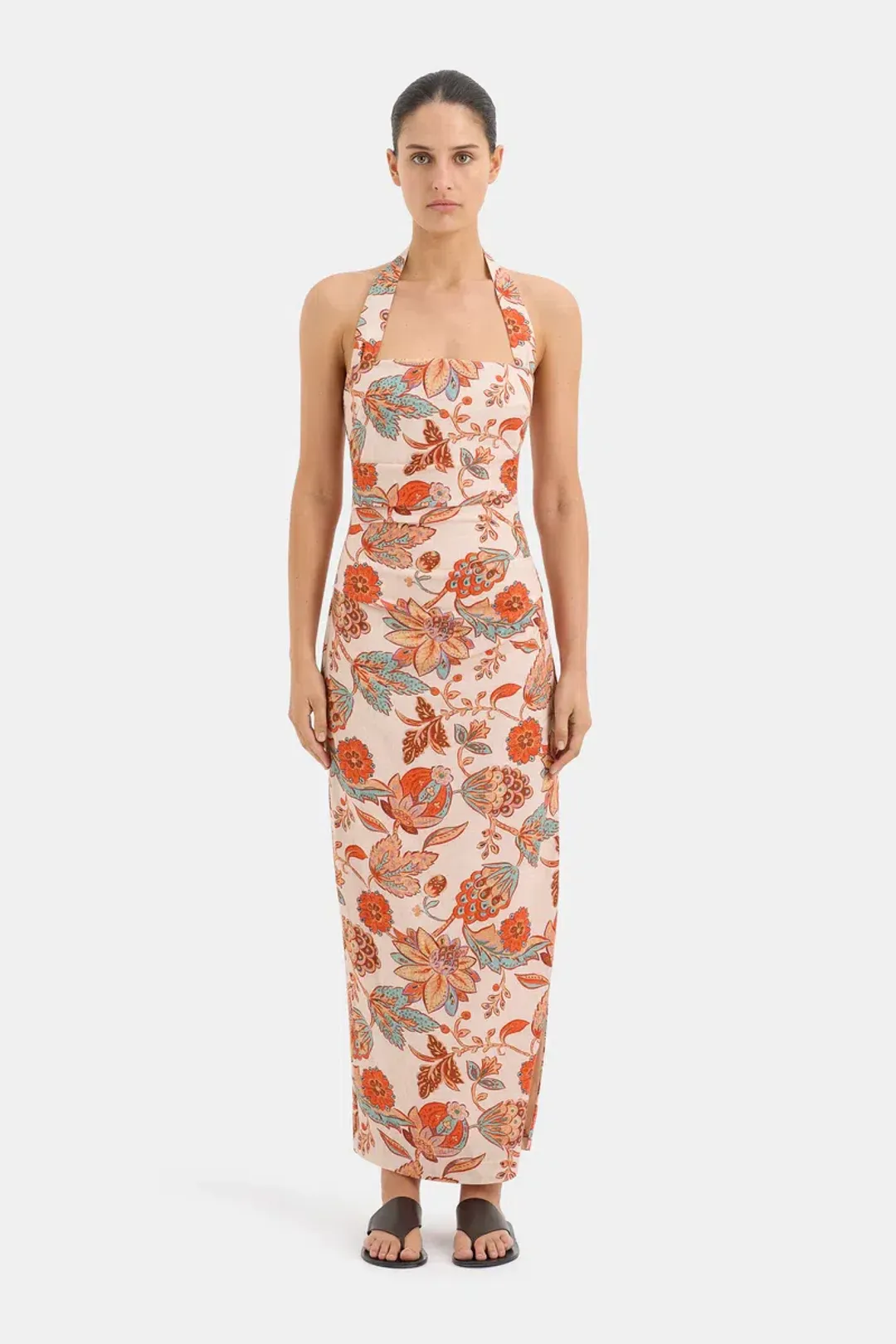 Sir Naomi Halter Midi Dress Floral Print Size 10 for rent on The Volte - main image