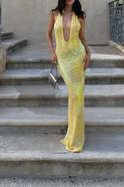 Natalie Rolt Delilah Gown Yellow Size AU 6 for rent on The Volte - image 3