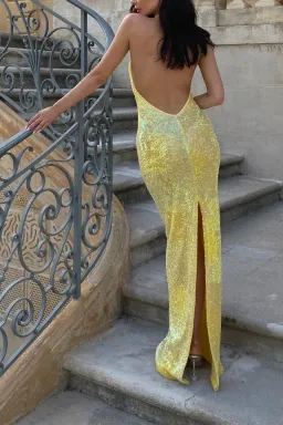 Natalie Rolt Delilah Gown Yellow Size AU 6 for rent on The Volte - image 4