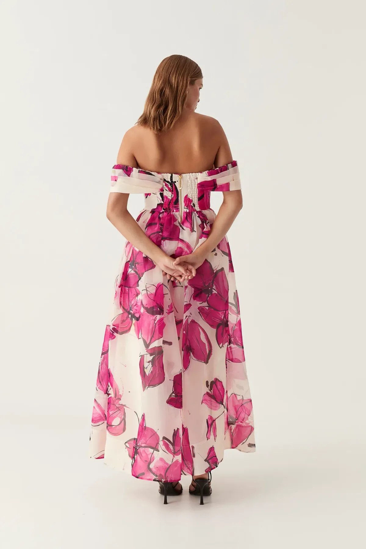 Aje Cordelia Corseted Maxi Dress Falling Florals Size 14 - Image 3