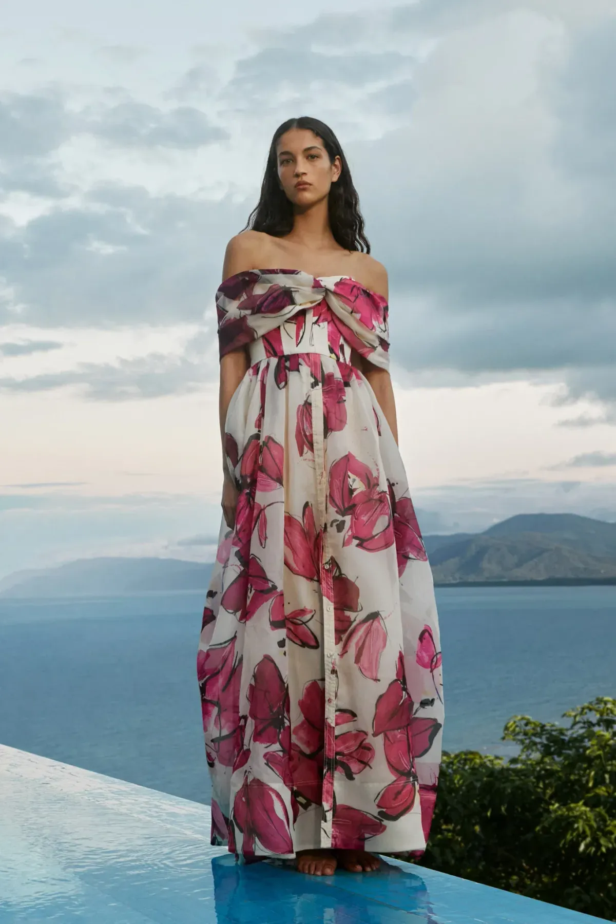 Aje Cordelia Corseted Maxi Dress Falling Florals Size 14 - Image 1