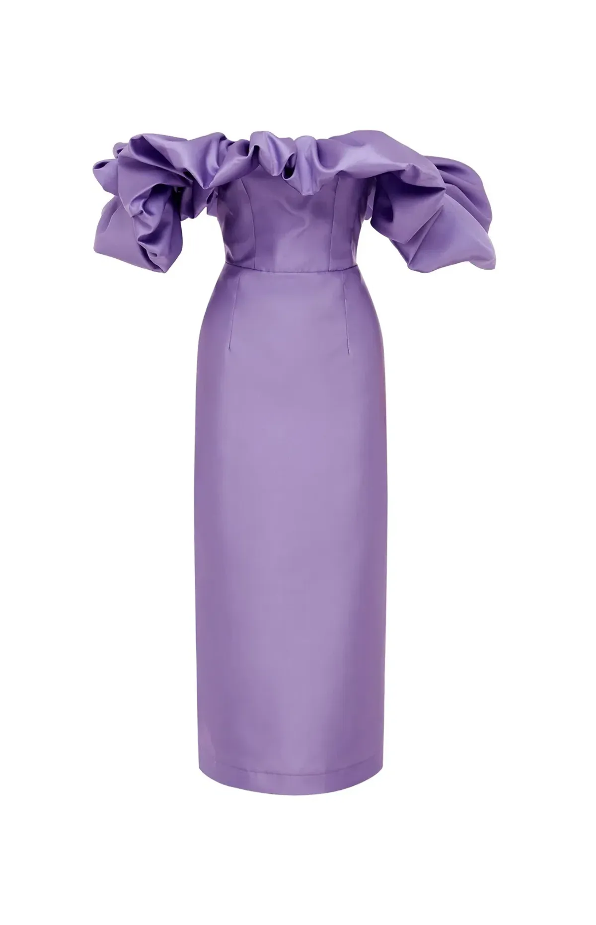 Alemais Suzi Off Shoulder Midi Dress Violet Size 14 - Image 4