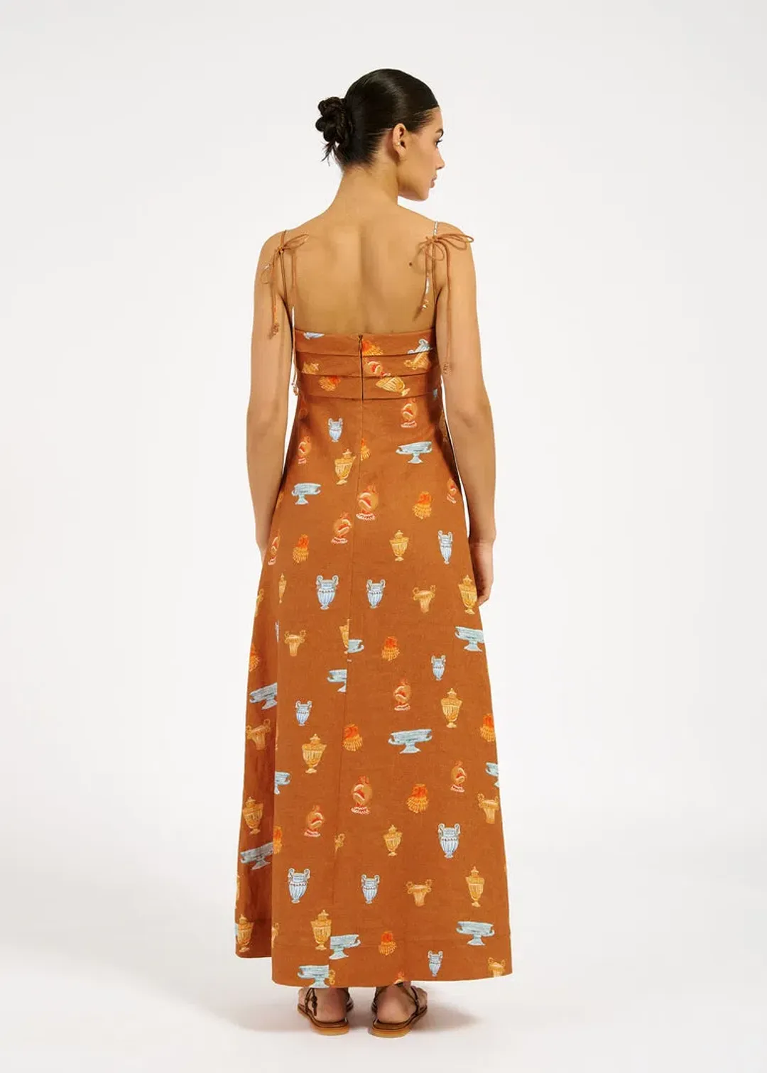 Roame Atlas Maxi Dress Ceramica Desert Print Size 2 / AU 10 for rent on The Volte - main image