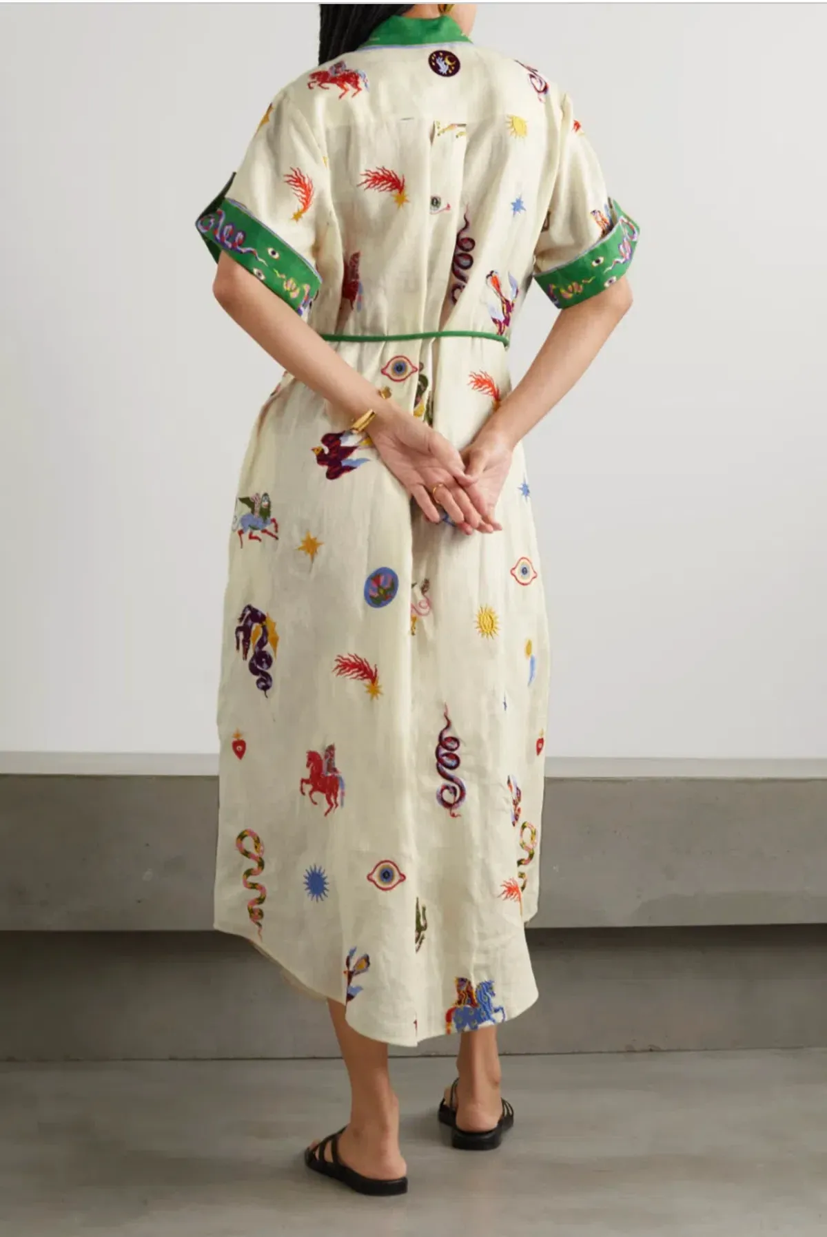 Alemais Seeker Embroidered Shirt Dress Print Size AU 6 - Image 2
