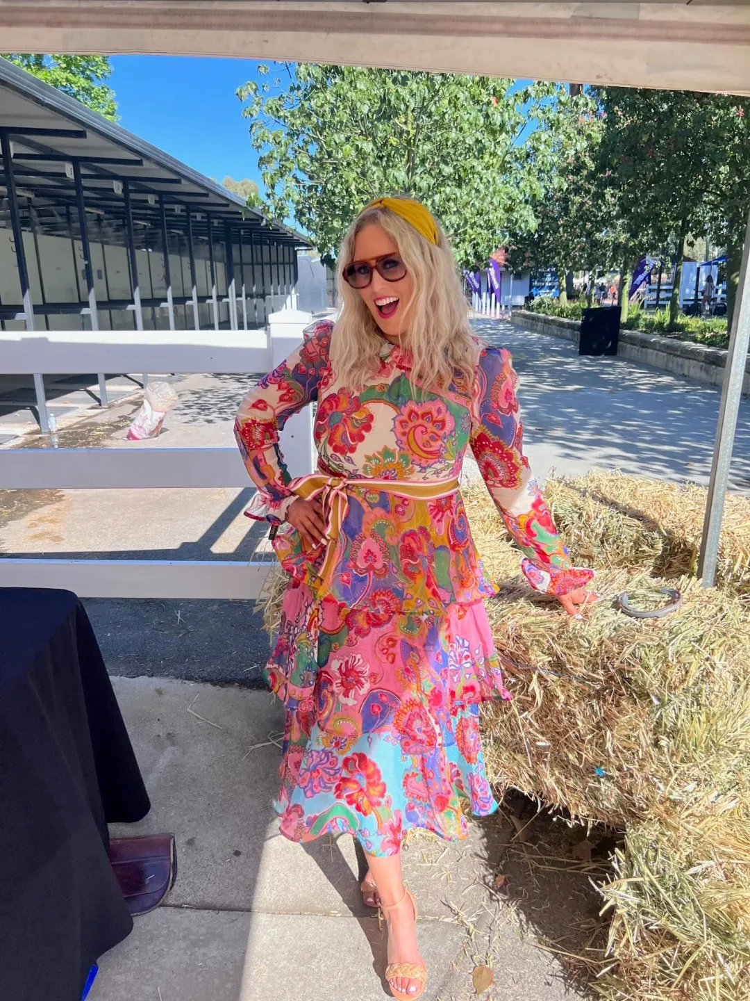Zimmermann The Lovestruck Flounce Cotton-silk Midi Dress Mixed Paisley Floral Size 3/Au 14 for rent on The Volte - main image