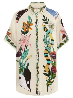 Alemais Meagan Silk Pant Size 10 And Oversized Shirt Size 8 Set Print for rent on The Volte - image 4