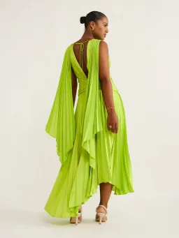 Acler Columbus Midi Dress Citron Size 12 for rent on The Volte - image 2