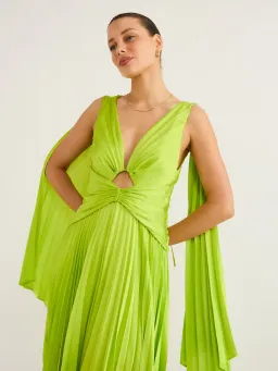 Acler Columbus Midi Dress Citron Size 12 for rent on The Volte - image 3