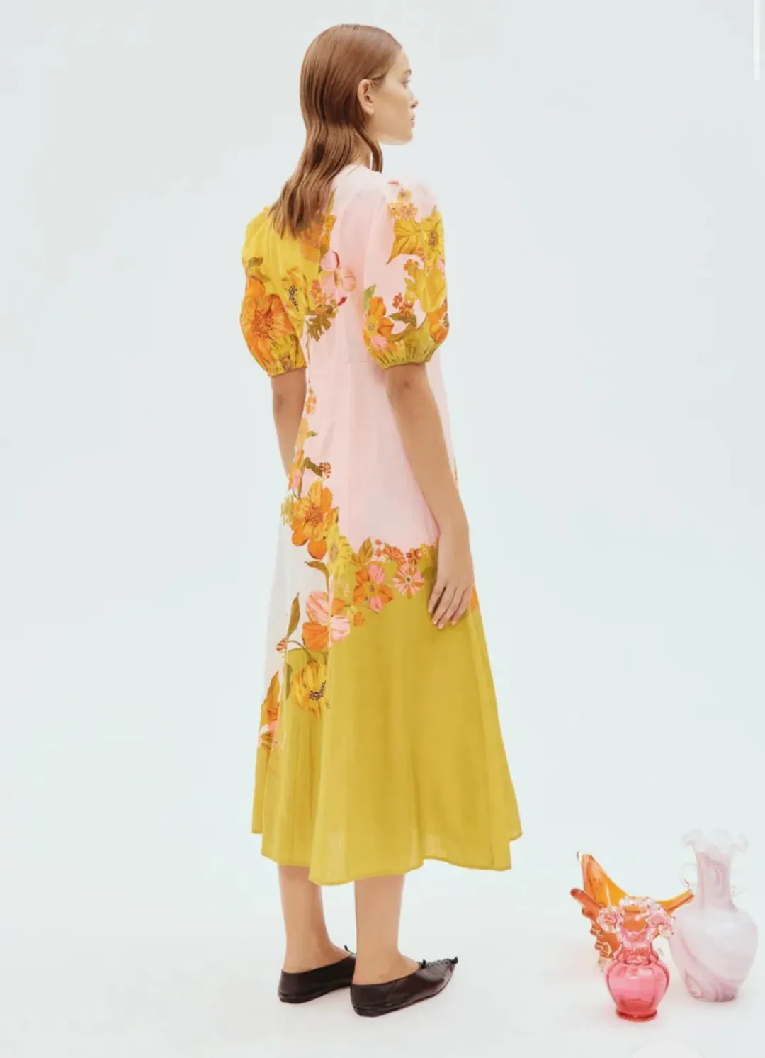 Alemais Silas Midi Dress Print Size 10 for rent on The Volte - main image