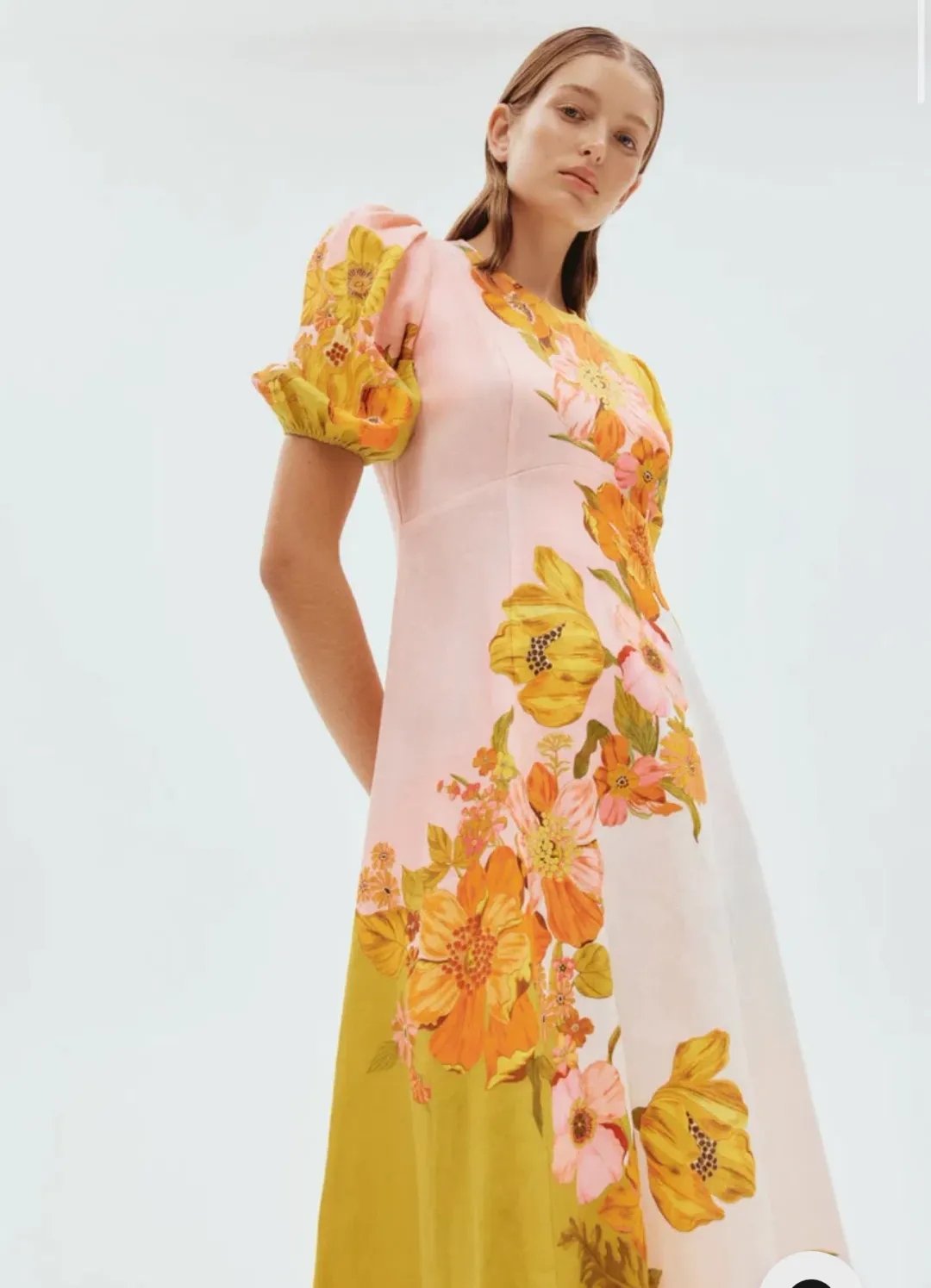 Alemais Silas Midi Dress Print Size 10 for rent on The Volte - main image