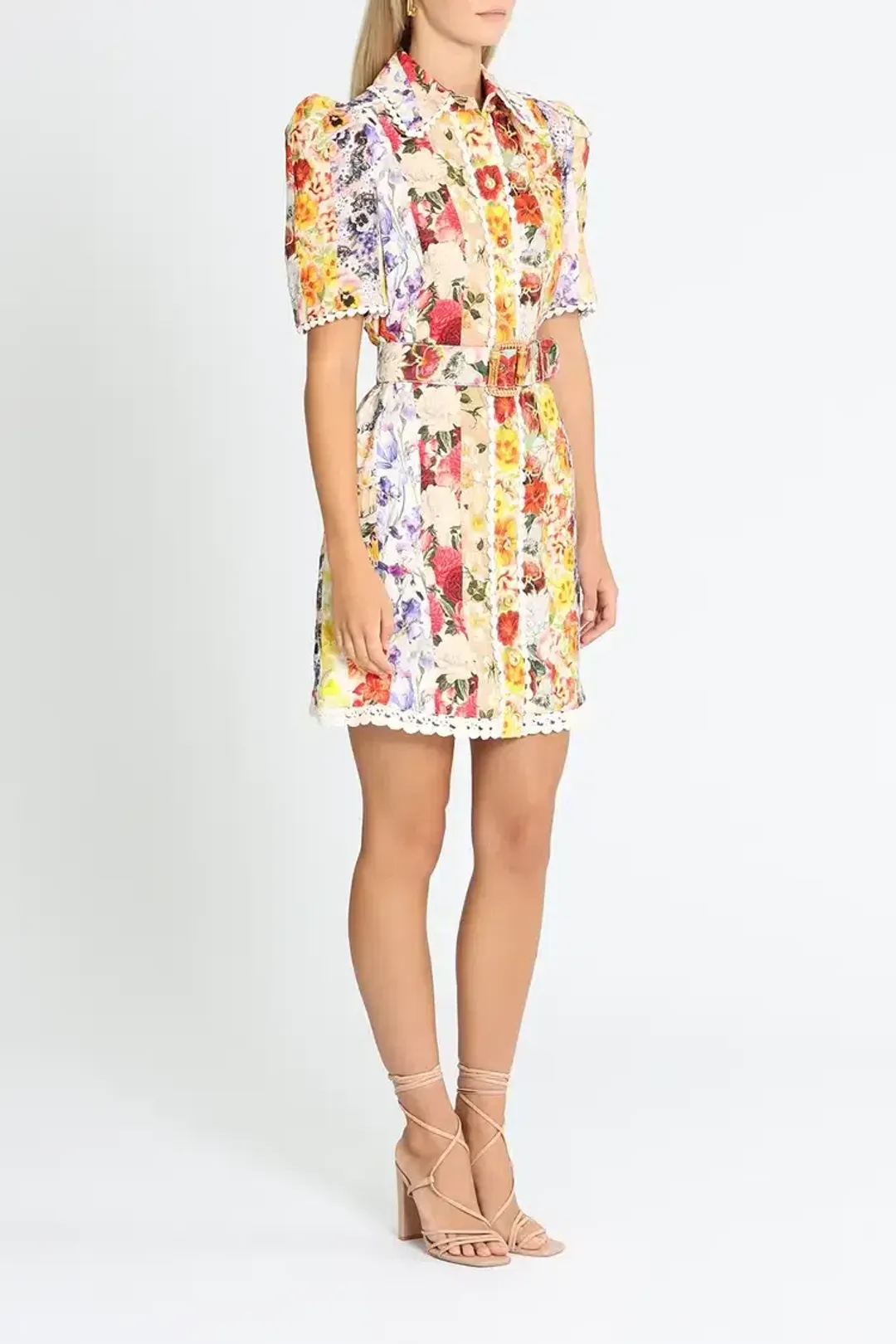 Zimmermann Wonderland Shirt Dress Multi Size 10 AU for rent on The Volte - main image