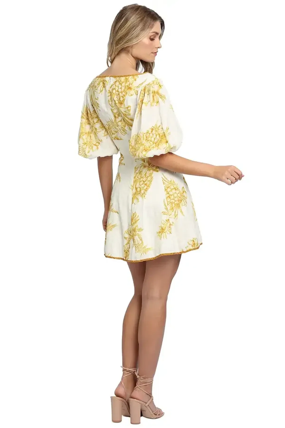 Zimmermann Empire Mini Dress White Size 14 AU - Image 3