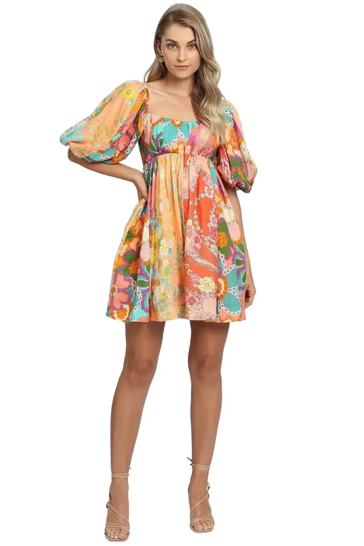 Zimmermann Lola Panelled Mini Dress Multi Size 8 AU - Image 1