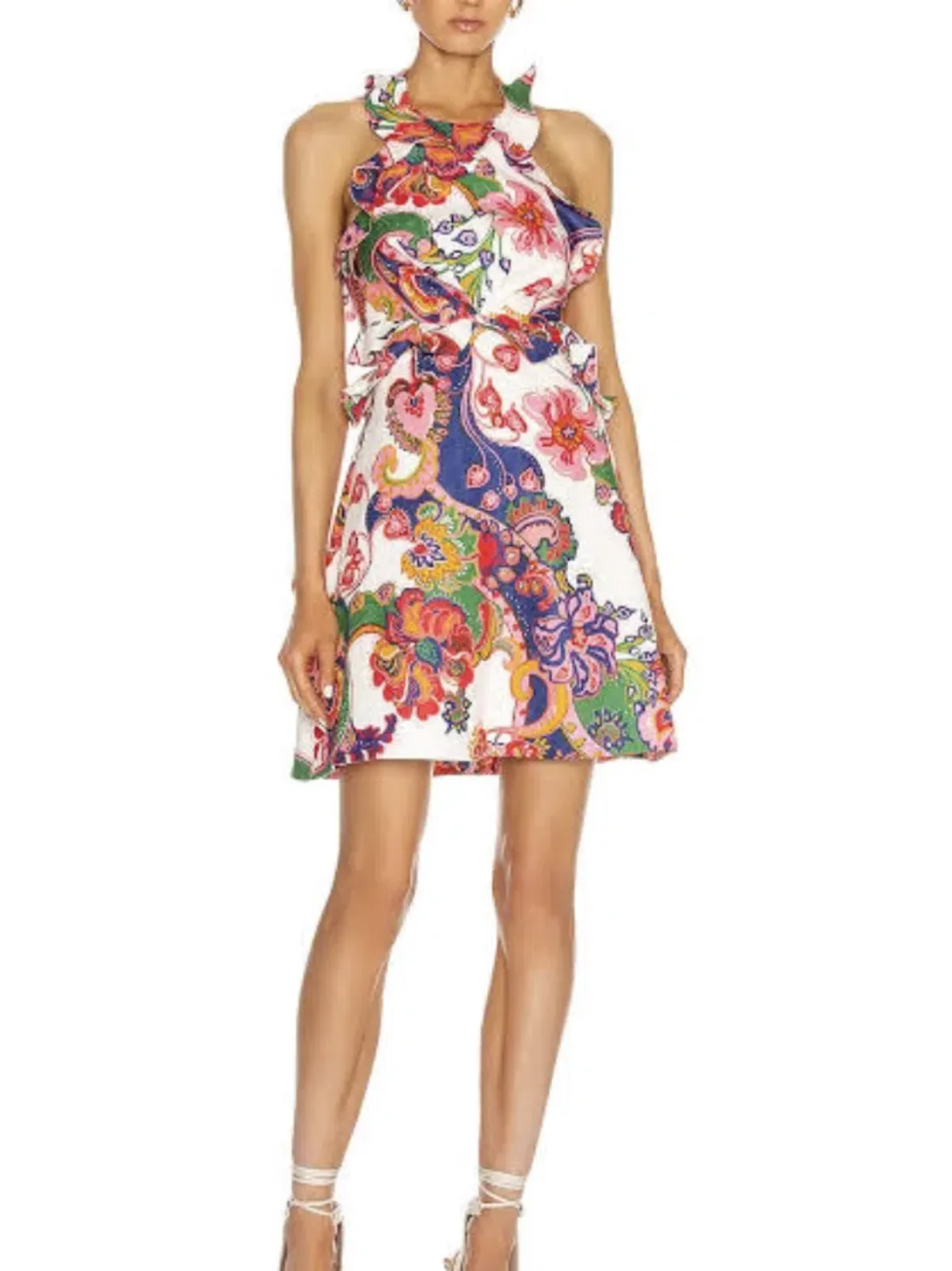 Zimmermann The Lovestruck Tie Back Mini Multi Size 12 AU - Image 1
