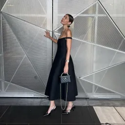 Khaite NY black midi dress for rent on The Volte - image 3