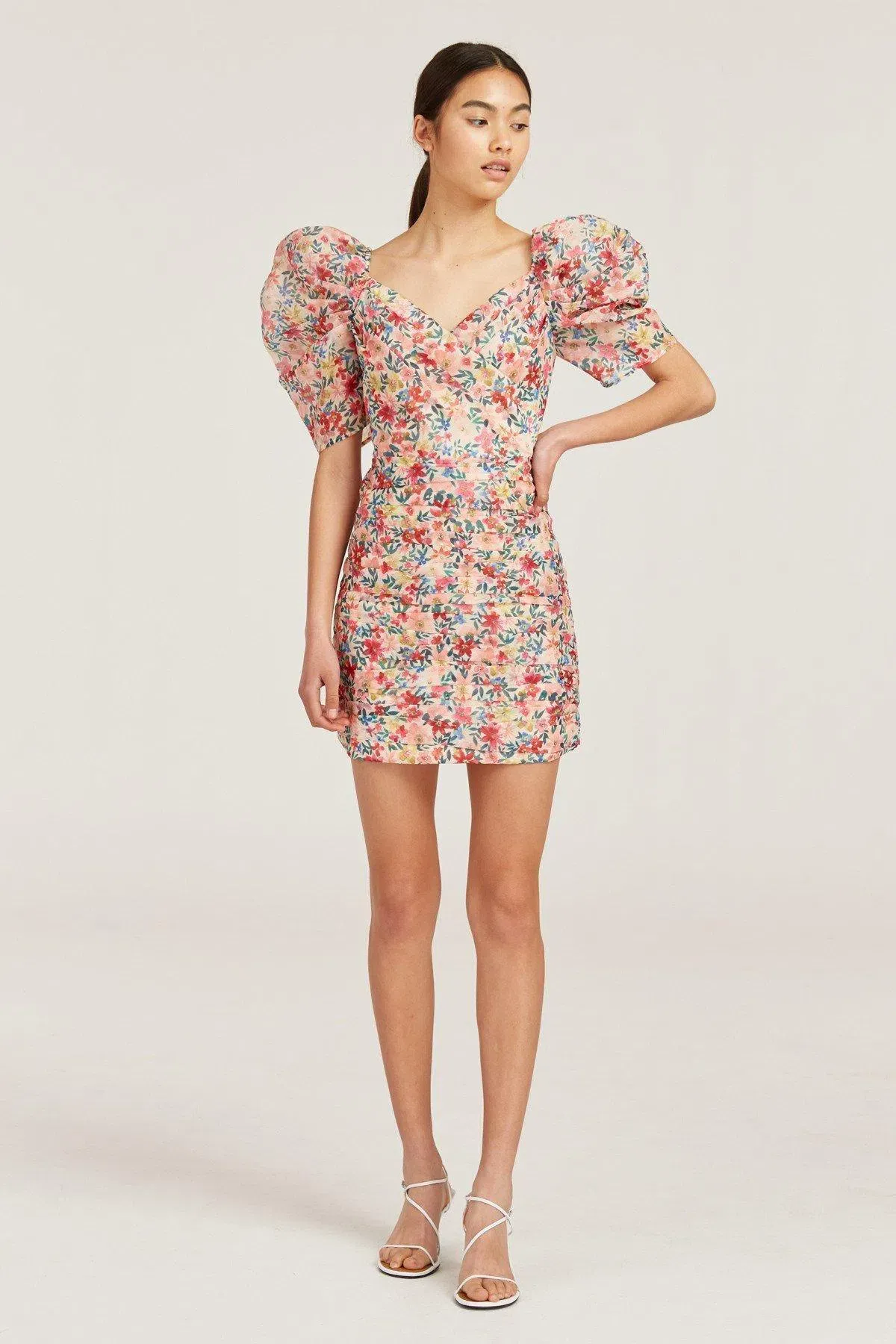 C/MEO Collective Ever More Short Sleeve Dress Floral Size 8 - Image 1