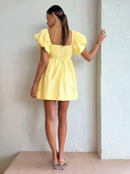 Sovere Relish Mini Dress in Lemon Butter Size 6 for rent on The Volte - image 4