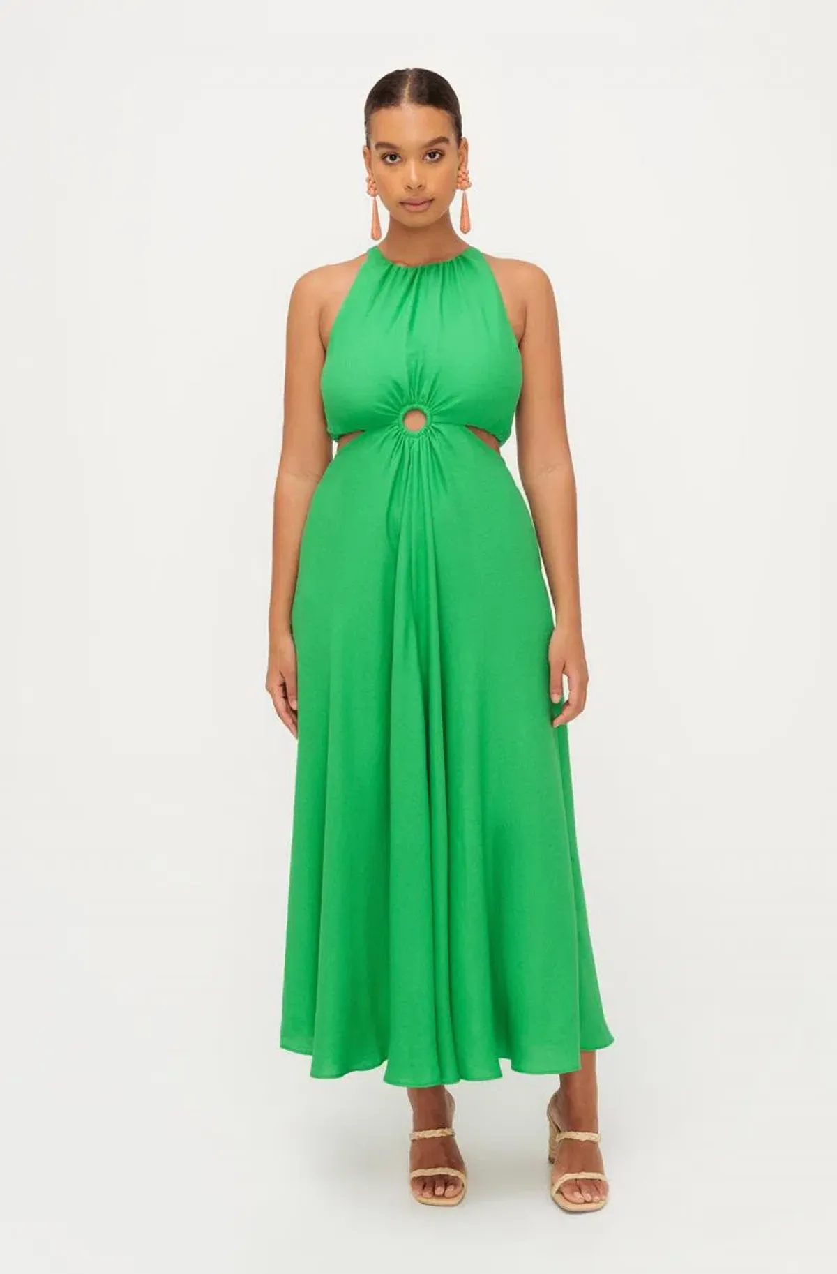 Sheike Gallery Dress Green Size 14 - Image 3