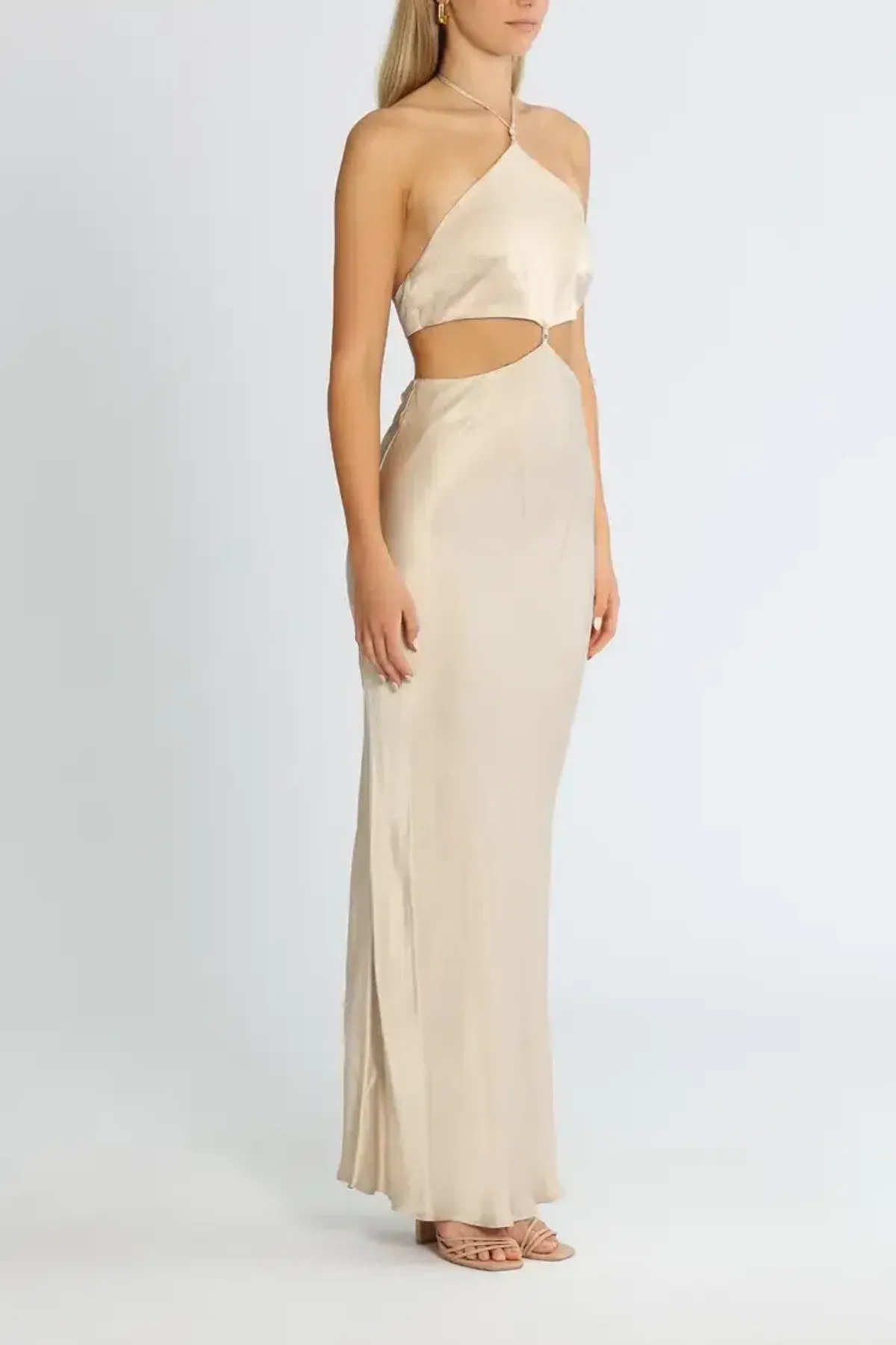 Bec and Bridge Kara Maxi Dress in Sand Size 14 - Image 4