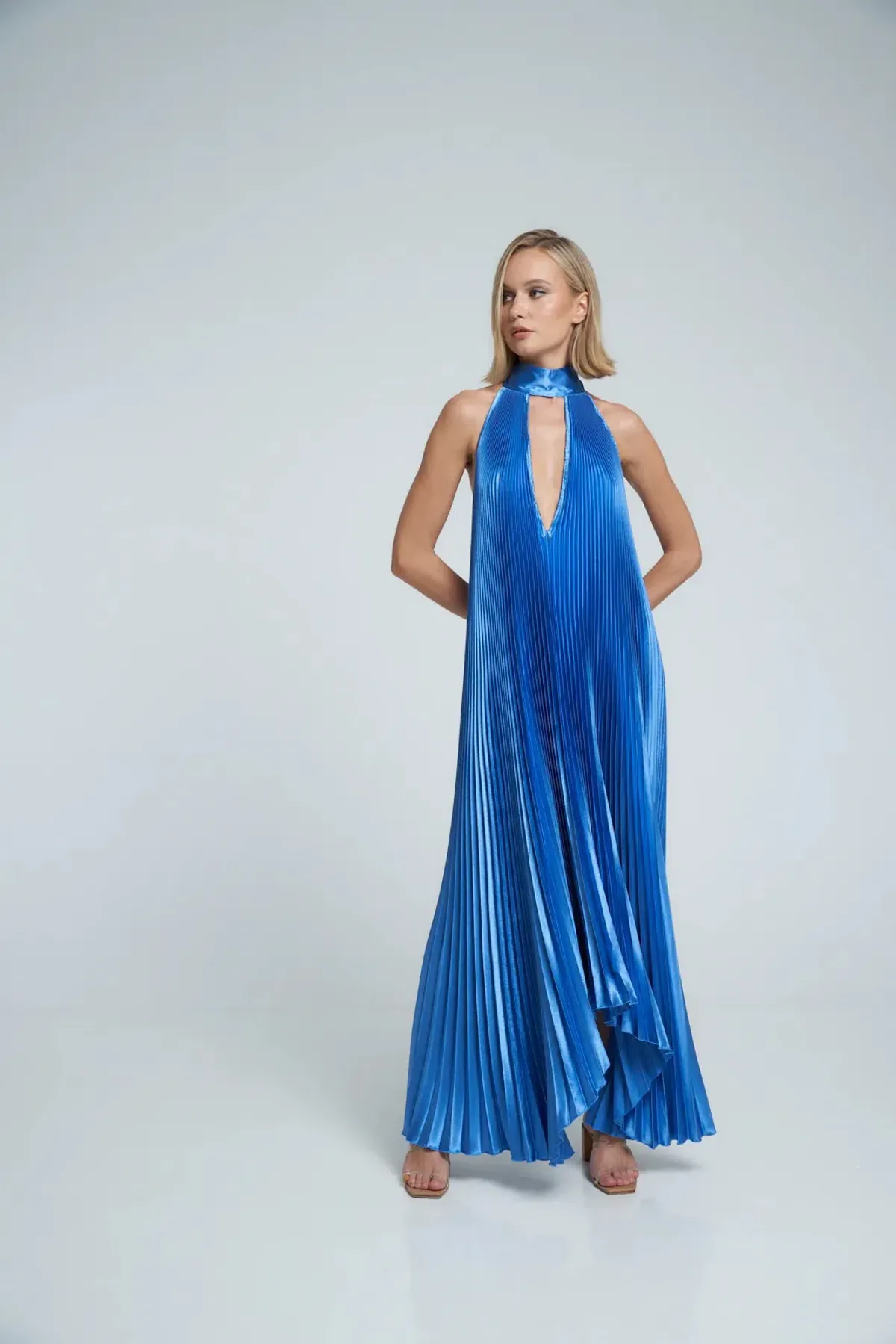Lidee Opera Gown Mediterranean Blue Size 10 - Image 3