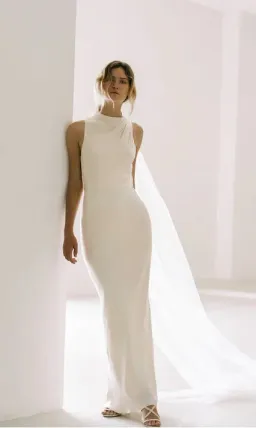 Shona Joy La Lune High Neck Maxi Dress Cream Size 10 for rent on The Volte - image 4