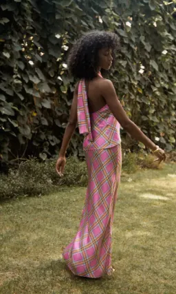 Steele Marcela Top & Cassidy Skirt Set Pink Check Size S / AU 8 for rent on The Volte - image 2