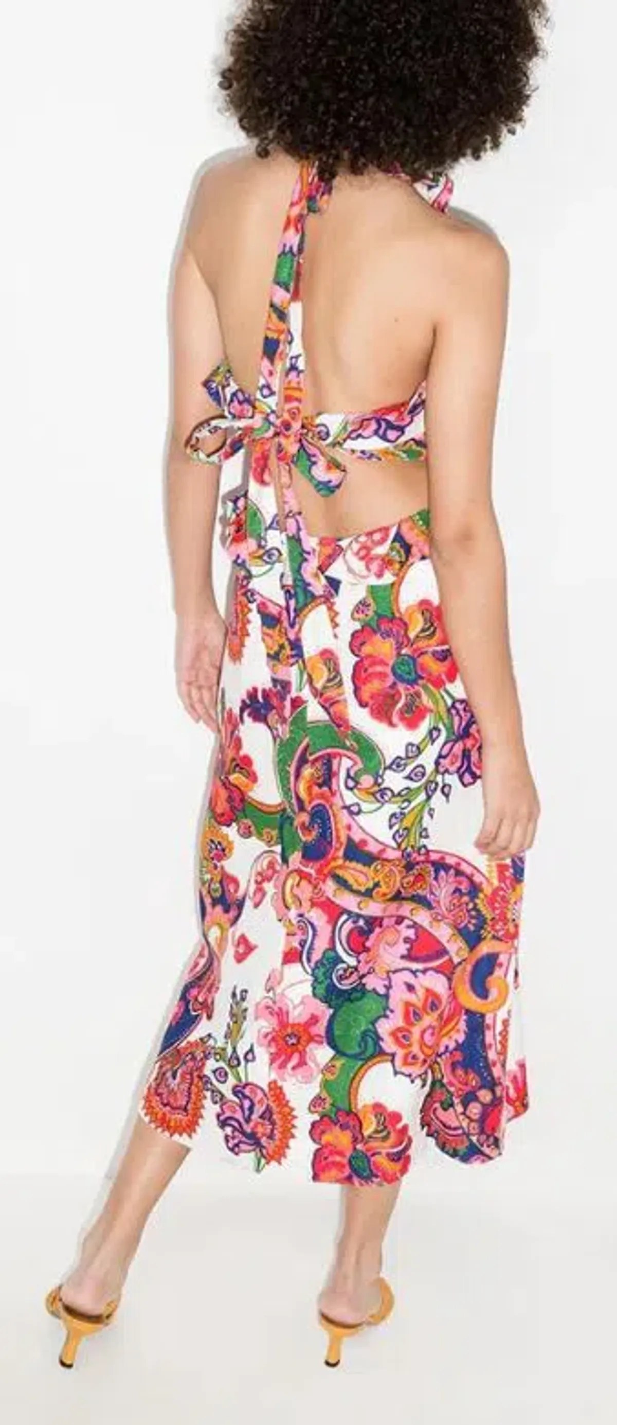 Zimmermann Lovestruck Tie Back Midi Dress Floral Size 1 / AU 8 - Image 3
