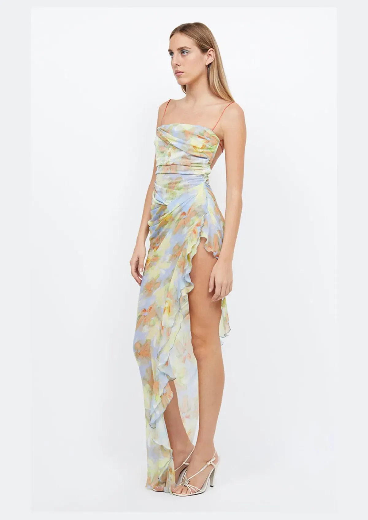 Bec & Bridge Zephy Asym Dress Floral Size 8 for rent on The Volte - main image