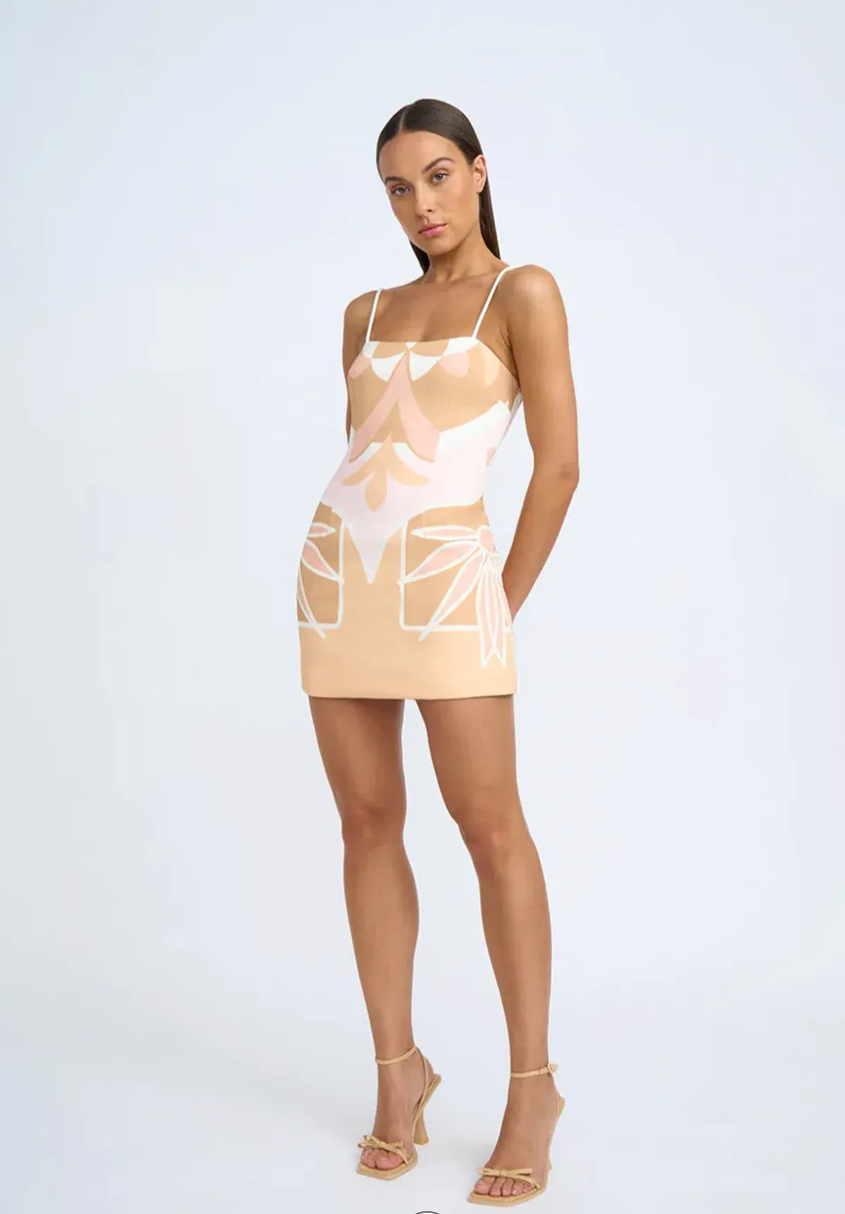 By Johnny Desert Blooms Shift Mini Dress Multi Size 10 - Image 1