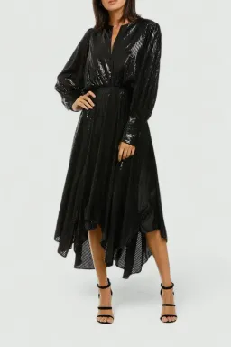 Camilla and Marc Emelie Waisted Dress in Black Size 10 for rent on The Volte - image 4