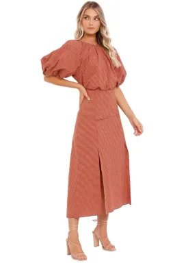 Camilla and Marc Vega Midi Dress in Pink Check Size 12 for rent on The Volte - image 2