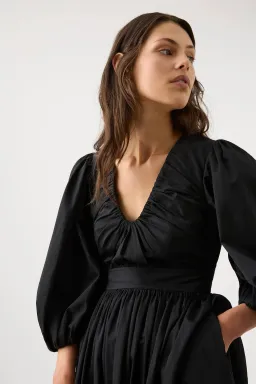Aje Audrey Waisted Midi Dress Black Size 10 for rent on The Volte - image 2
