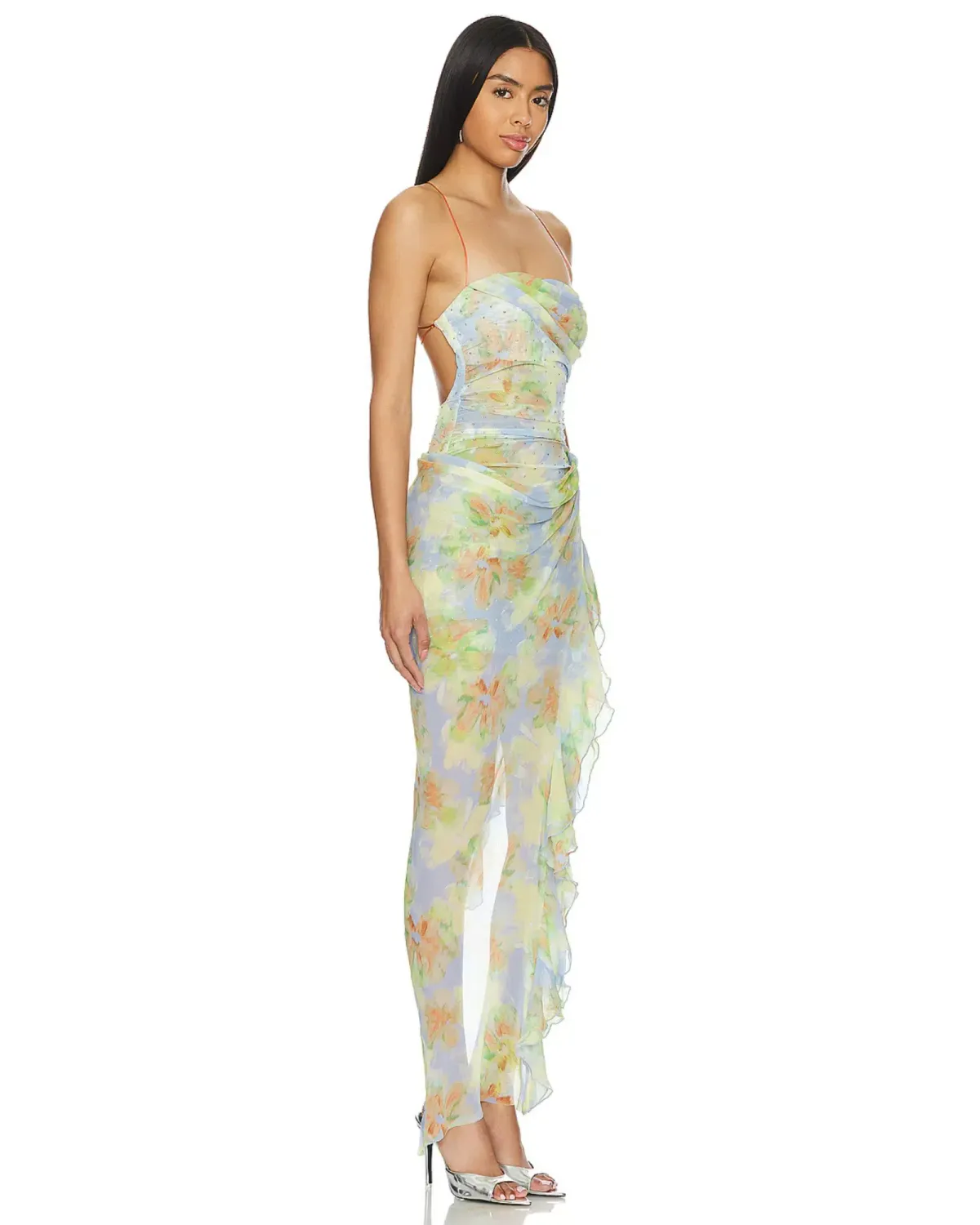 Bec & Bridge Zephy Asym Dress Blue Blossom Size AU 6 - Image 2