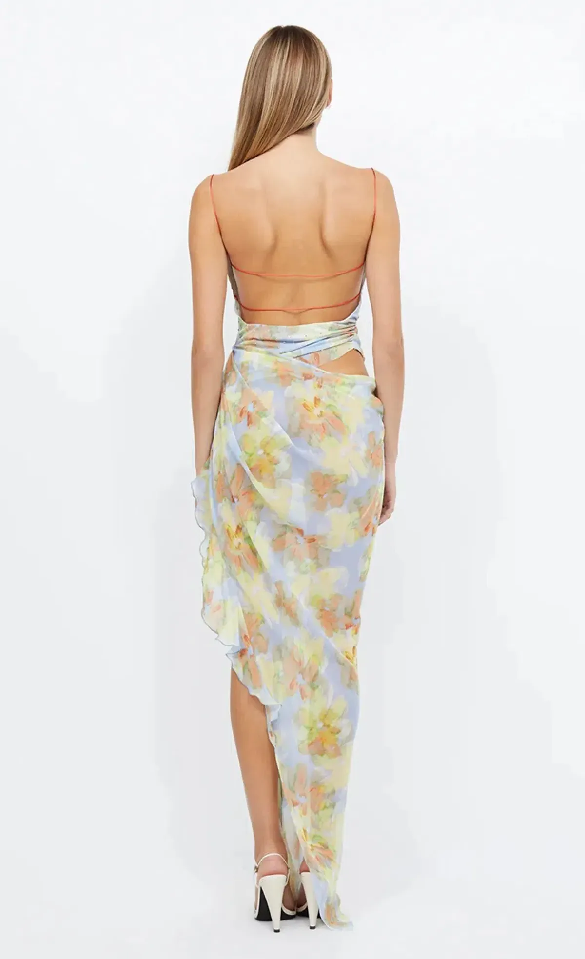 Bec & Bridge Zephy Asym Dress Blue Blossom Size 8 - Image 2