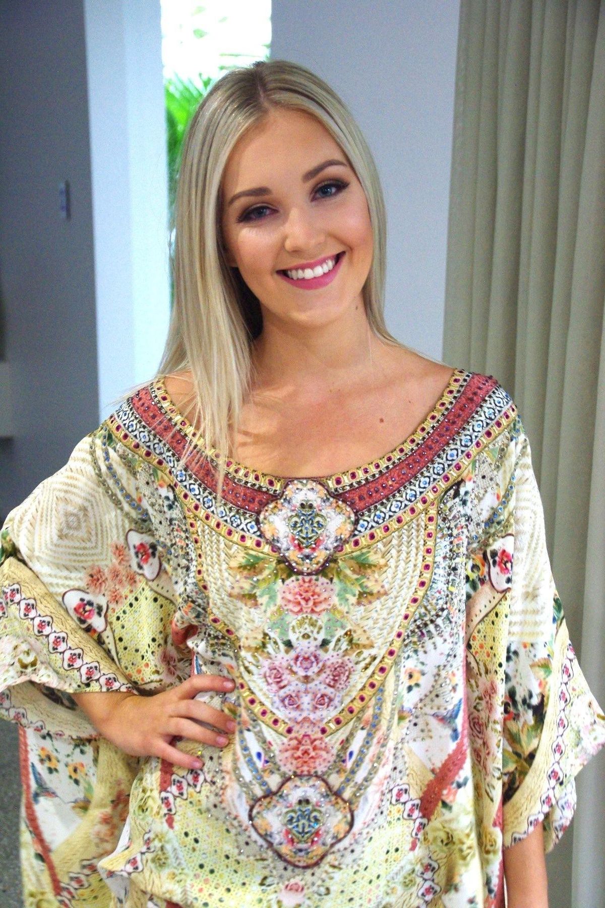 Camilla My Summer Love Short Round Neck Kaftan Print One Size - Image 5