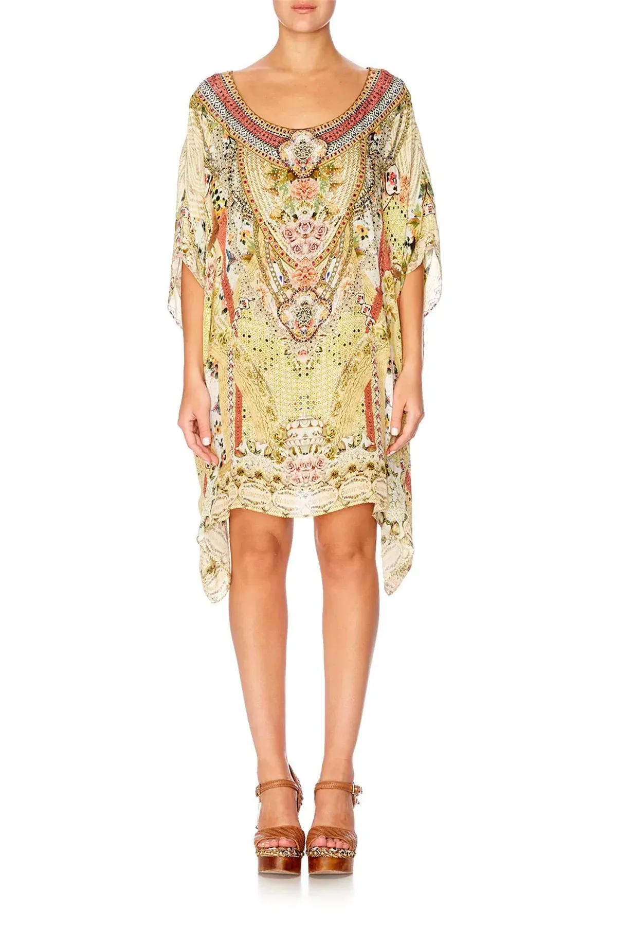 Camilla My Summer Love Short Round Neck Kaftan Print One Size - Image 2