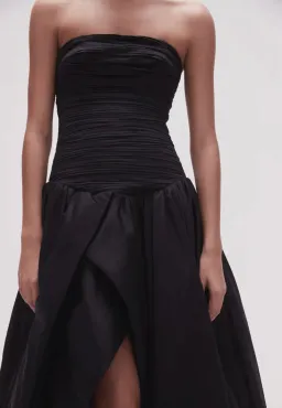 Aje Violette Bubble Hem Maxi Dress Black Size 4 for rent on The Volte - image 2