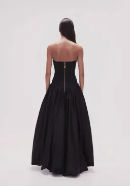 Aje Violette Bubble Hem Maxi Dress Black Size 4 for rent on The Volte - image 3
