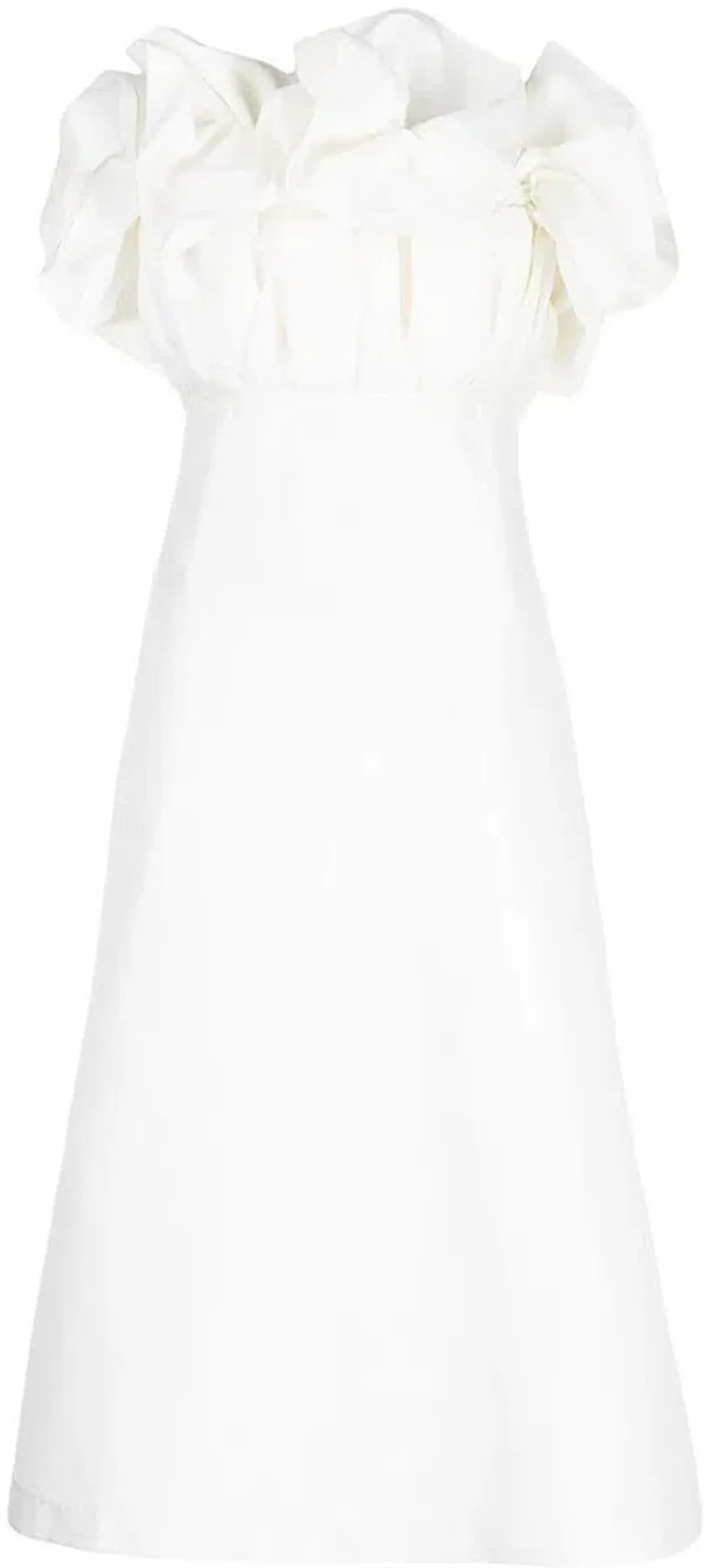 Rachel Gilbert Freida Ruffled Strapless Midi Dress In White - Image 5