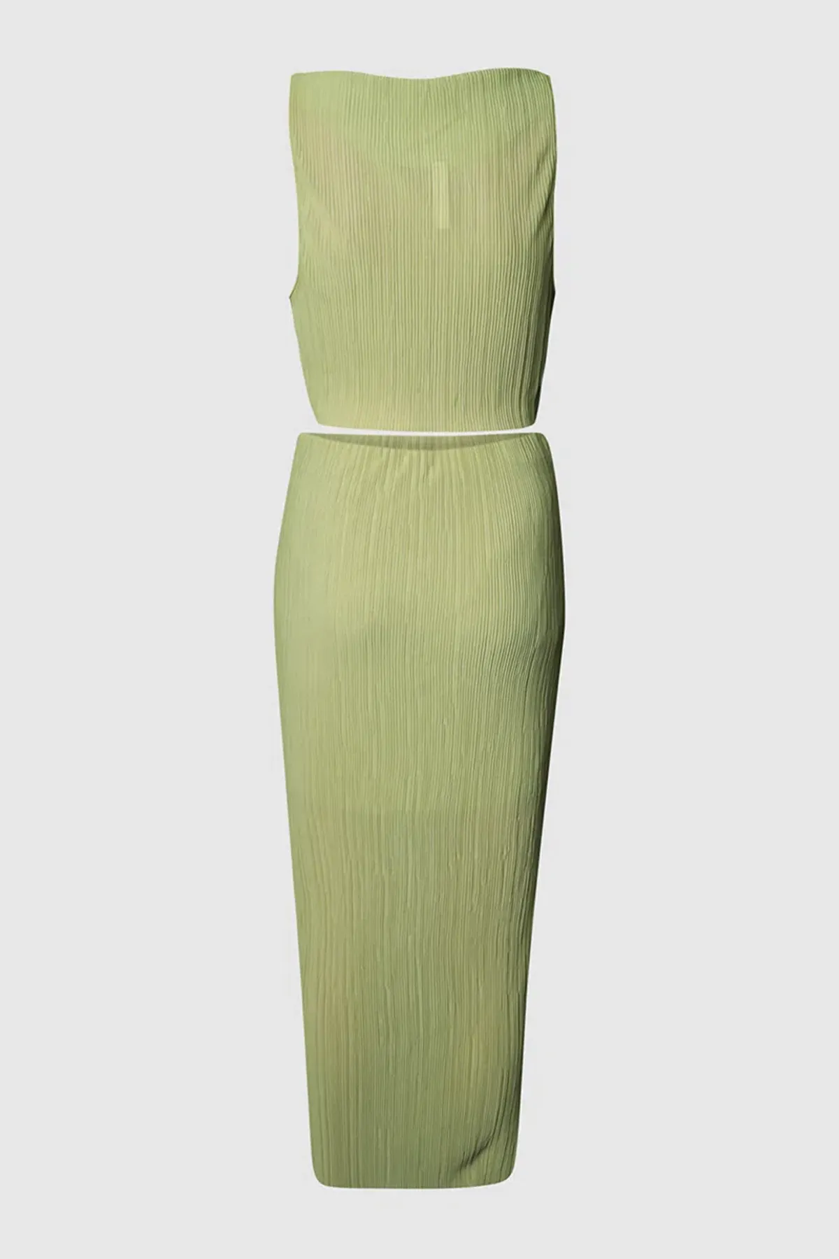 Bec & Bridge Plisse Top Size 6 And Skirt Size 8 Set Green - Image 1
