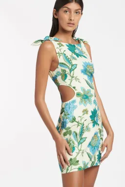 Sir the Label Alexandre Cut Out Mini Dress Marguerite Print Size 0/Au 6 for rent on The Volte - image 2