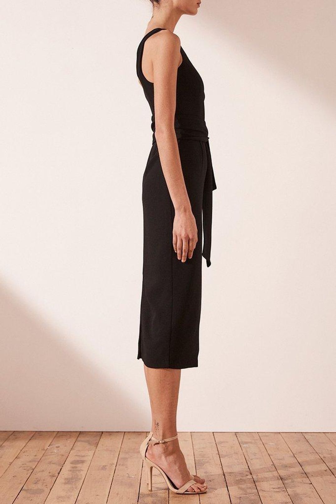 Shona Joy One Shoulder Black Dress Size 12 for rent on The Volte - main image