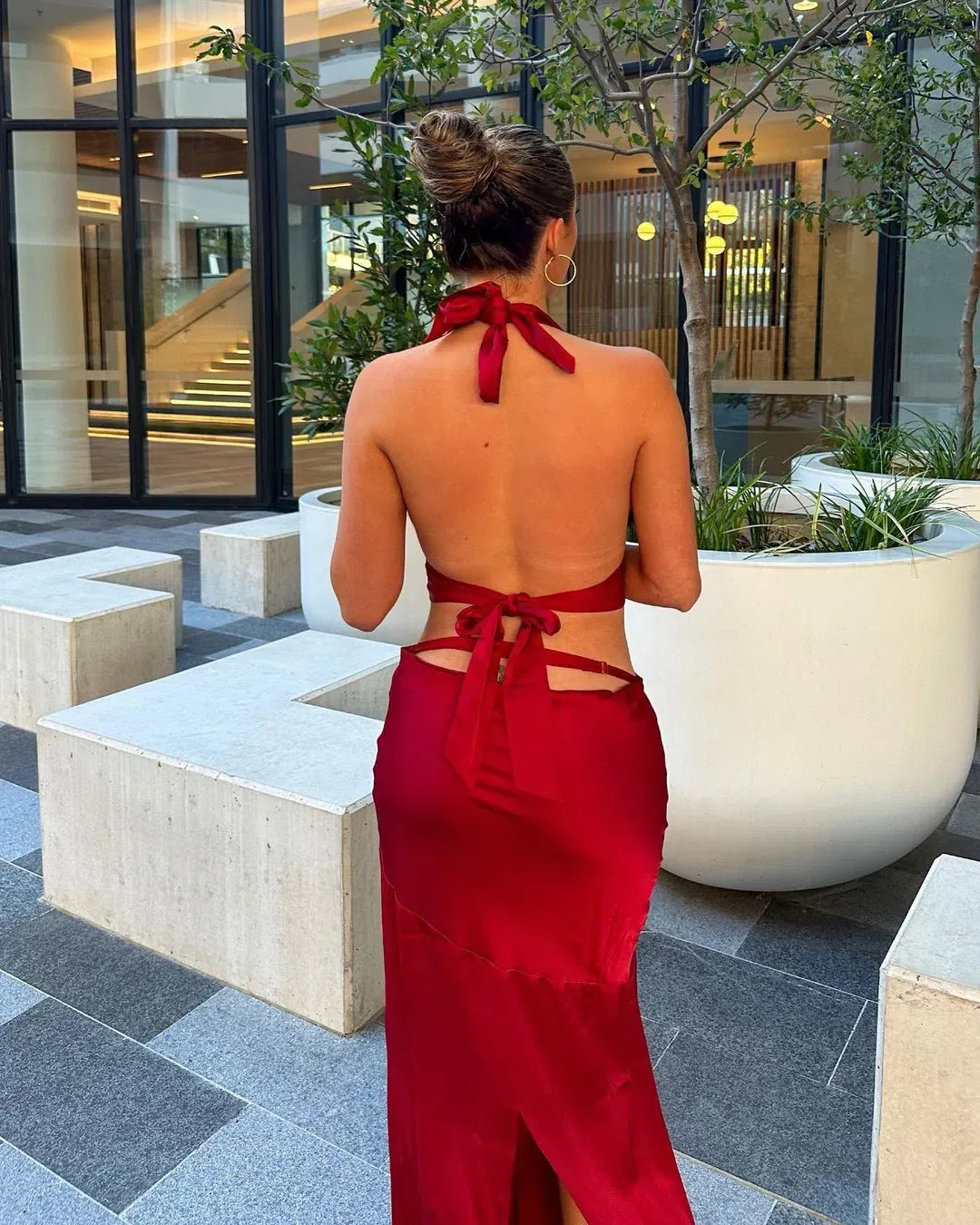Arcina Ori Rosalina Set Deep Cherry Red Size L/AU 12 for rent on The Volte - main image