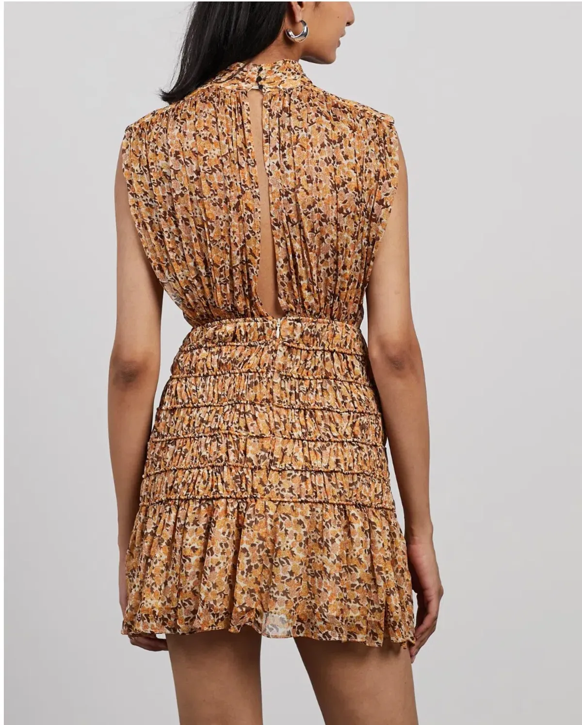 Shona Joy Colette Corded Mini Dress Print Size 8 - Image 4