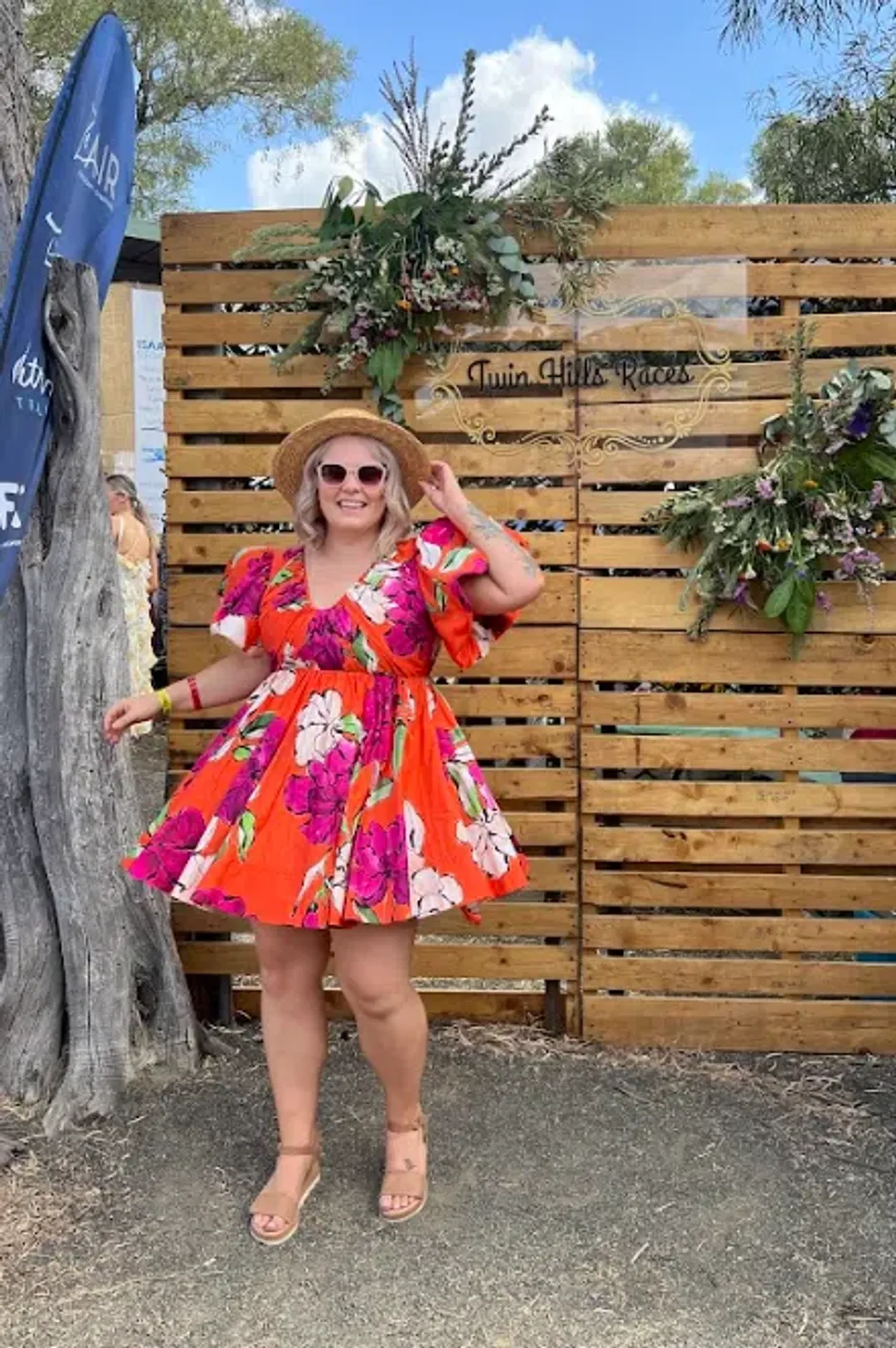 Aje Gretta Bow Back Mini Dress in Floral Size 16 for rent on The Volte - main image