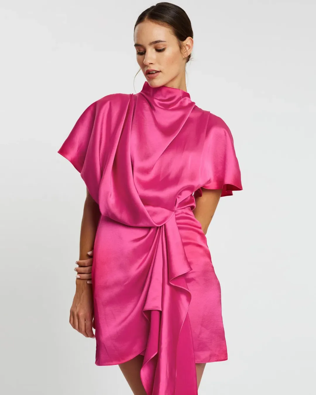Acler Lochner Dress Fuchsia Size 12 for rent on The Volte - main image